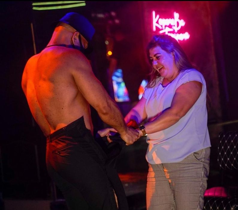 Костюм шиномонтаж образ мужского шоу DavidStripShow