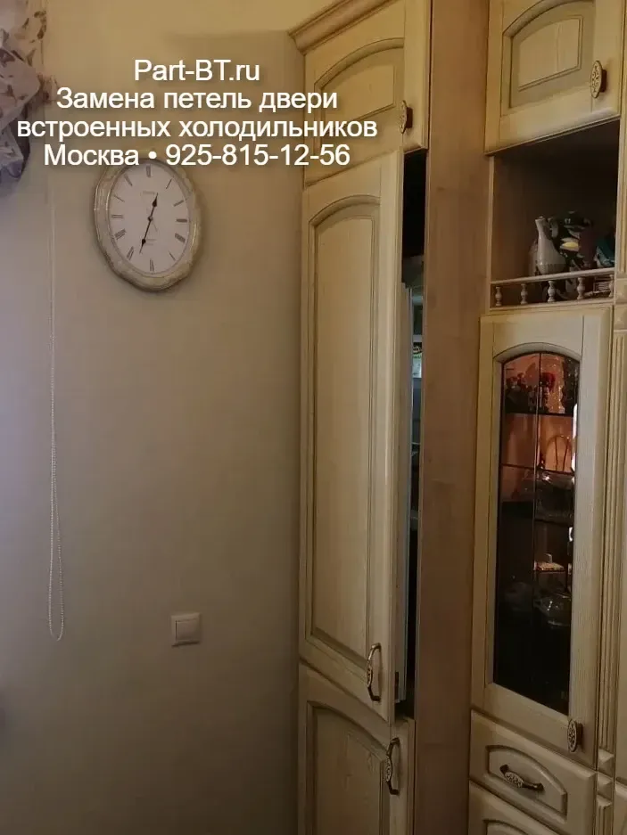 Поломка петель встроенного холодильника Электролюкс