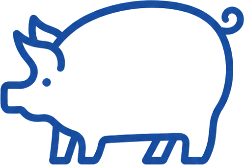 Blue pig icon