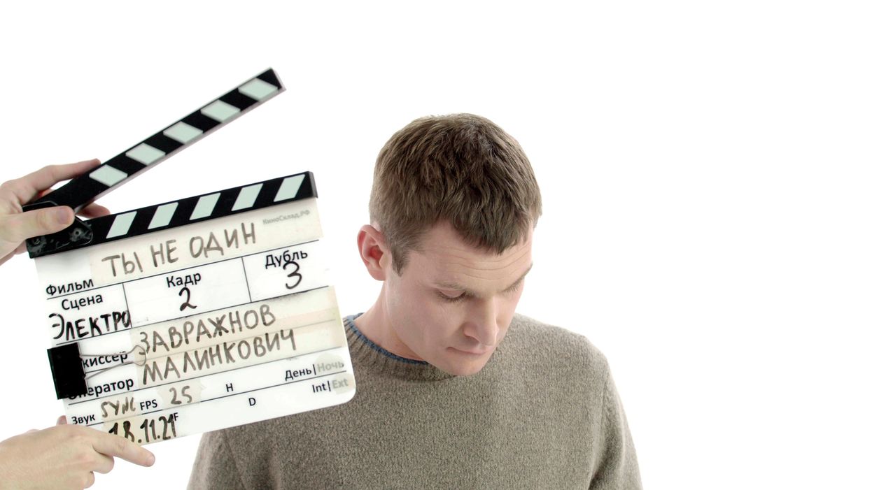 Николай Наумов на съемочной площадке нашей циклорамы: рекламный кейс