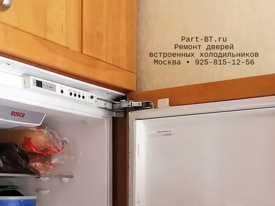 Замена петель Hettich встроенного холодильника Bosch, Бош