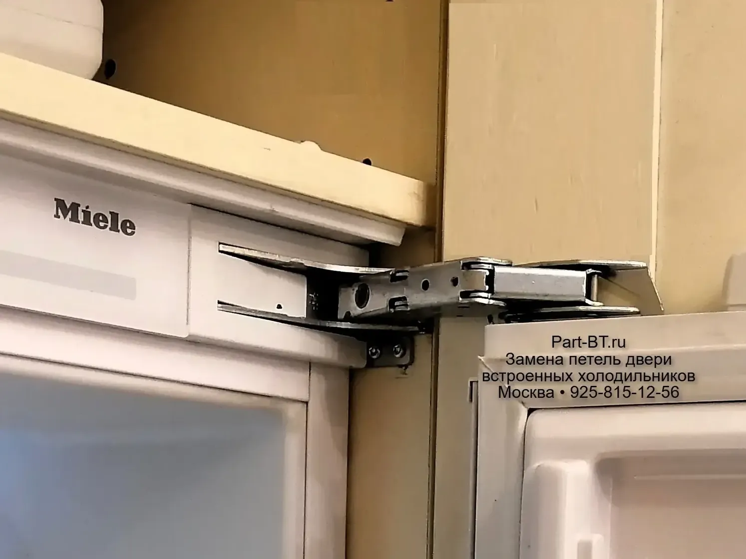 Стандартные петли Hettich под пневмодоводчик для Miele